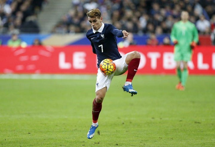 The sister of French striker Antoine Griezmann -- seen in action during the match between France and Germany Friday, Nov