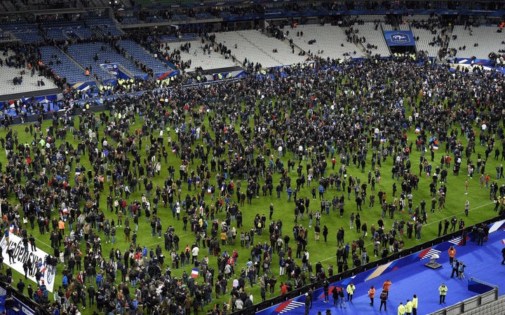 The chaos on Friday began when two explosions rang out during a friendly soccer match between France and Germany at the Stade de France.