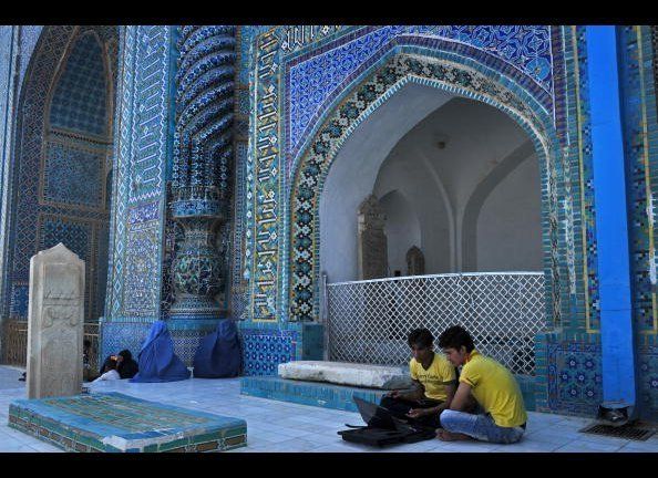Rawz-e-Sharif or Blue Mosque, Mazar-e-Sharif, Afghanistan 