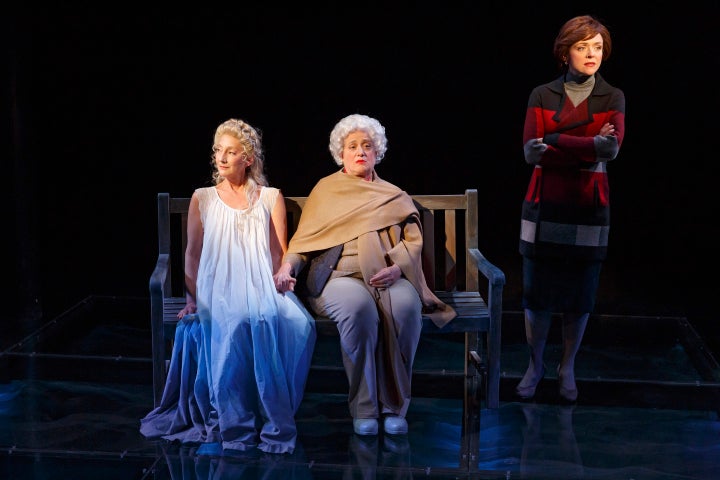 Theresa McCarthy, Mary Testa and Rachel Bay Jones as Robin, Barbara and Laura Bush. 