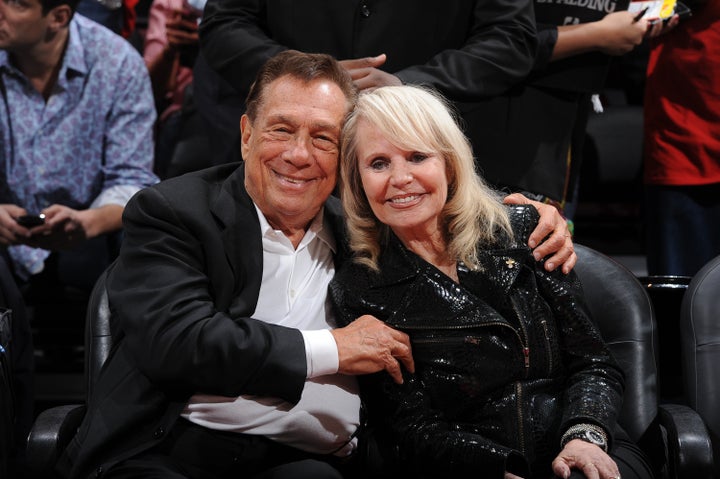 Donald Sterling and his wife Shelly before the Clippers played the Memphis Grizzlies in the 2012 NBA Playoffs.