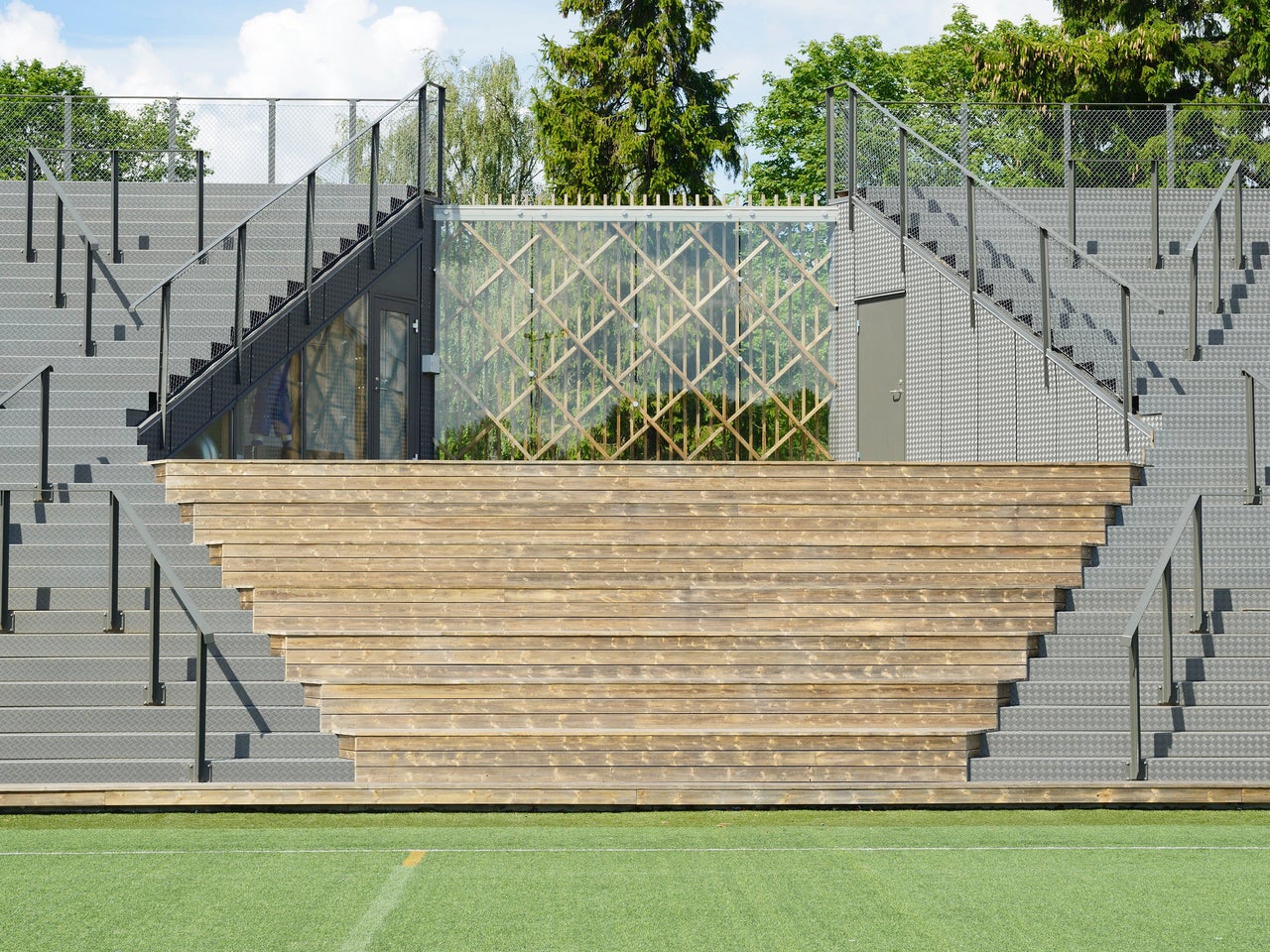 A small football stadium in Lidingö, Sweden, and an example of what World Architecture Festival judges deemed a big impact for a small project.