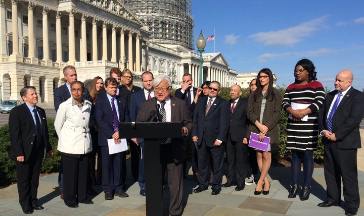 Rep. Mike Honda (D-Calif.) speaks at the press conference launching the Transgender Equality Task Force.