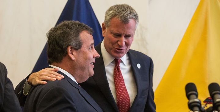 New Jersey Gov. Chris Christie and New York City Mayor Bill de Blasio (D) disagree on whether to accept Syrian refugees.