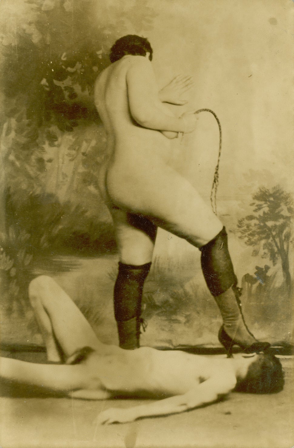 Untitled Photograph of Couple with Whip. Collection of Mark Rotenberg.