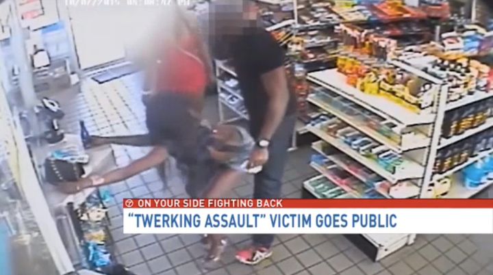 A middle school teacher is speaking out after the release of video showing two women groping and twerking on him inside of a store.