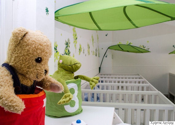 The babies may not actually grasp the transformation of the space that surrounds them, but their parents are impressed by the new decor.