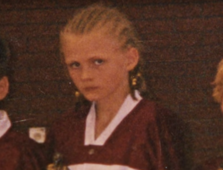 As a pre-teen, Kristaps Porzingis rocked a "Straight Outta Latvia" hairstyle.