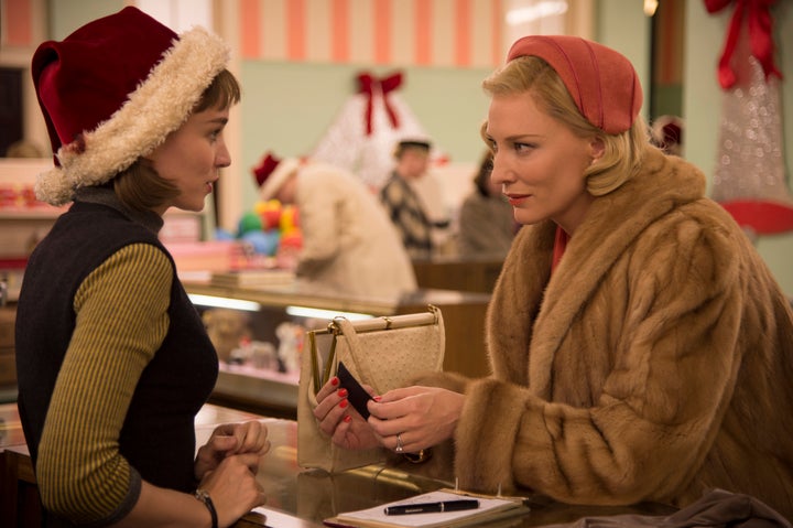 Rooney Mara and Cate Blanchett star as lovers in 1950s New York in "Carol."