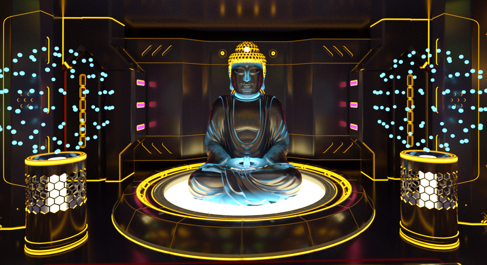 A group of HuffPost editors experienced "<a href="https://www.oculus.com/en-us/blog/render-the-metaverse-june-winners/">Neon