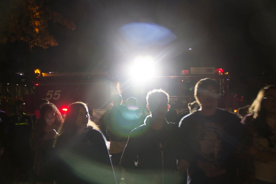 During a Wednesday evening protest at Occidental