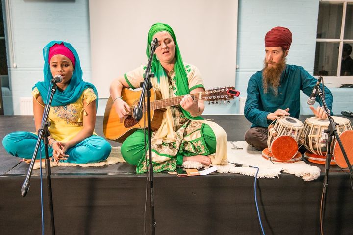 Musicians at 3FF's first London Interfaith Summit perform a piece from the Sikh tradition.