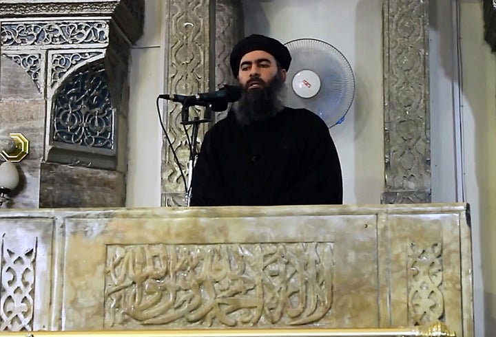 ISIS leader Abu Bakr al Baghdadi, seen here in an image from a video released on July 5, 2014, spent time in a U.S. prison in Iraq.