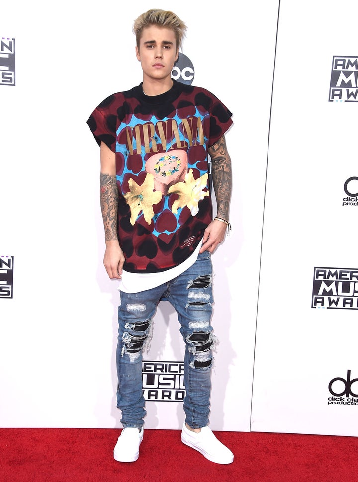 Nirvana t 2025 shirt justin bieber