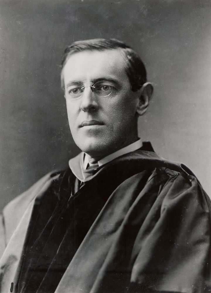 Wilson is seen here in 1903, during his time as president of Princeton University.