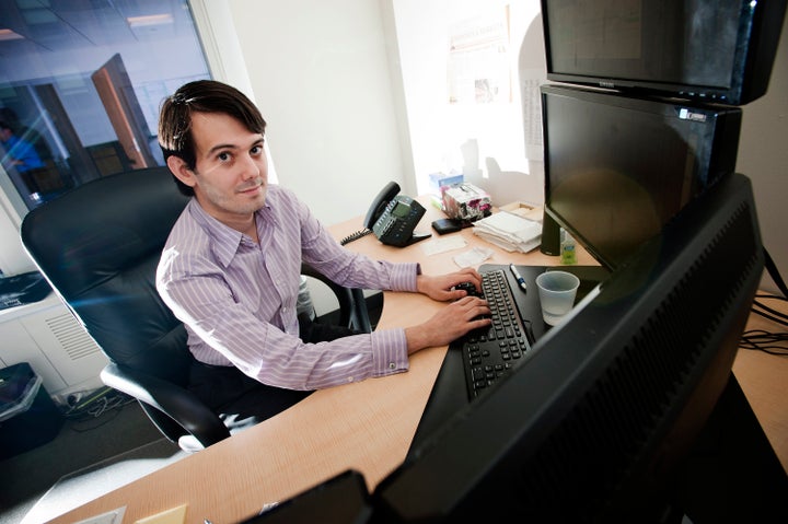 Martin Shkreli, chief investment officer of MSMB Capital Management, sits for a photograph in his office in New York on Wednesday, Aug. 10, 2011.