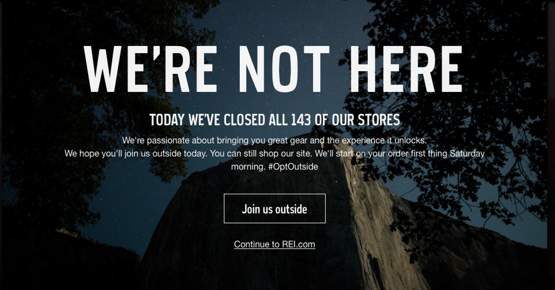 REI To Black Friday Shoppers Go Outside Instead Of Buying Stuff HuffPost
