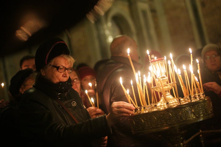 A memorial service for the Metrojet crash victims in St. Petersburg, Russia, Nov. 8, 2015.