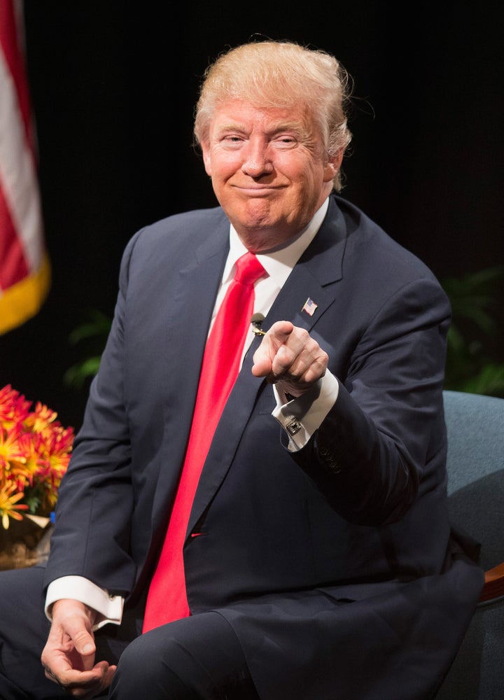 Republican presidential candidate Donald Trump says he isn't thinking about a third-party presidential bid whi