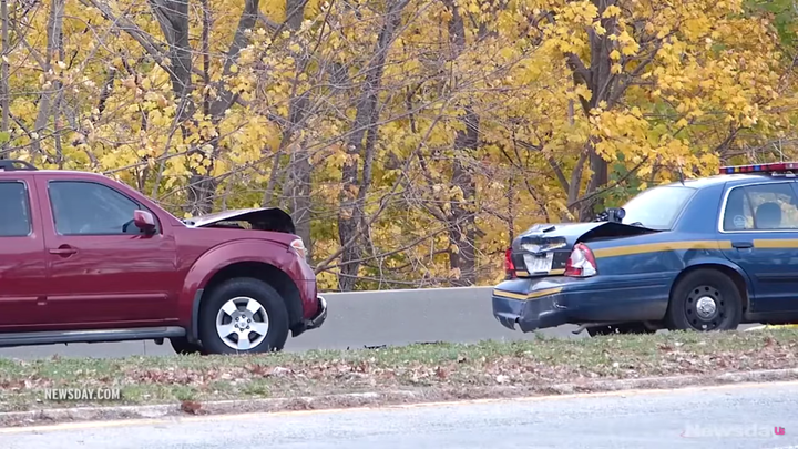 A New York state trooper was also injured after his patrol vehicle was struck from behind while responding to the scene.