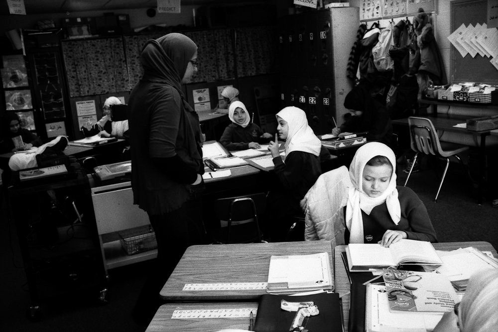 Young Girls Reading in Class, Aqsa School, Bridgeview, IL 2012