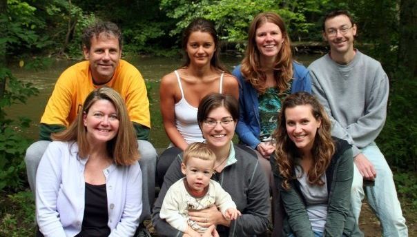 Sen. Sherrod Brown (D-Ohio), his wife, Connie Schultz, and their family at Ohio's Mohican State Park in 2009.