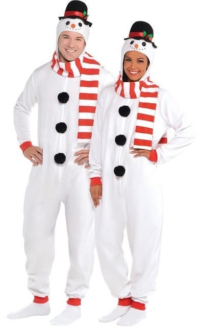 zipster snowman one piece costume