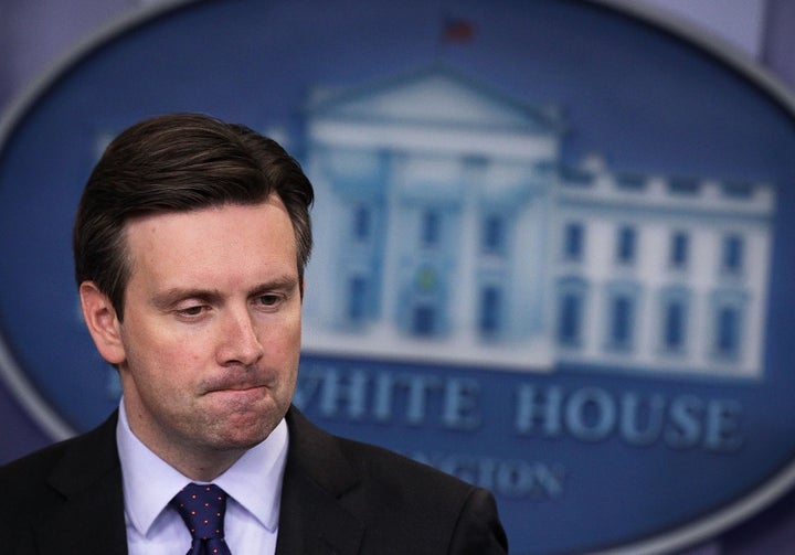 White House Press Secretary Josh Earnest didn't give a firm answer to reporters on whether the president would veto a sp