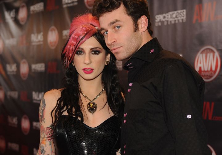 Joanna Angel and James Deen arrives at the 2010 AVN Awards in Las Vegas.
