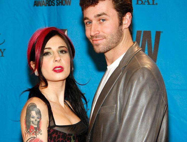 Adult film actors Joanna Angel and James Deen arrive at the 26th annual Adult Video News Awards Show on January 10, 2009 in Las Vegas.