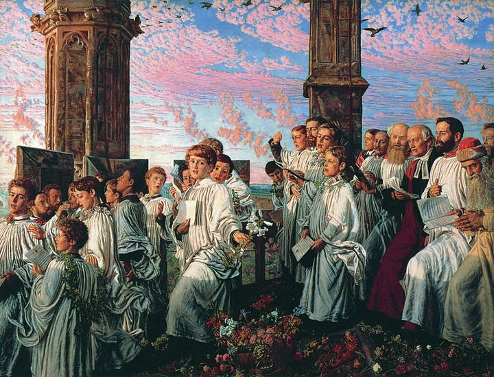 William Holman Hunt, May Morning on Magdalen Tower, 1890