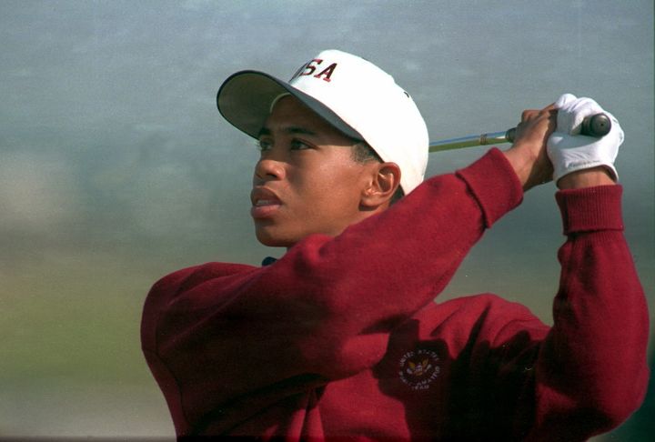 Tiger Woods as a teenager at the World Amateur Gold Cup in France on Oct. 8, 1984.