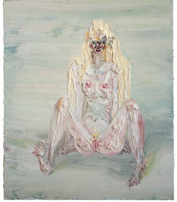 Allison Schulnik, Mermaid with Legs, 2012.