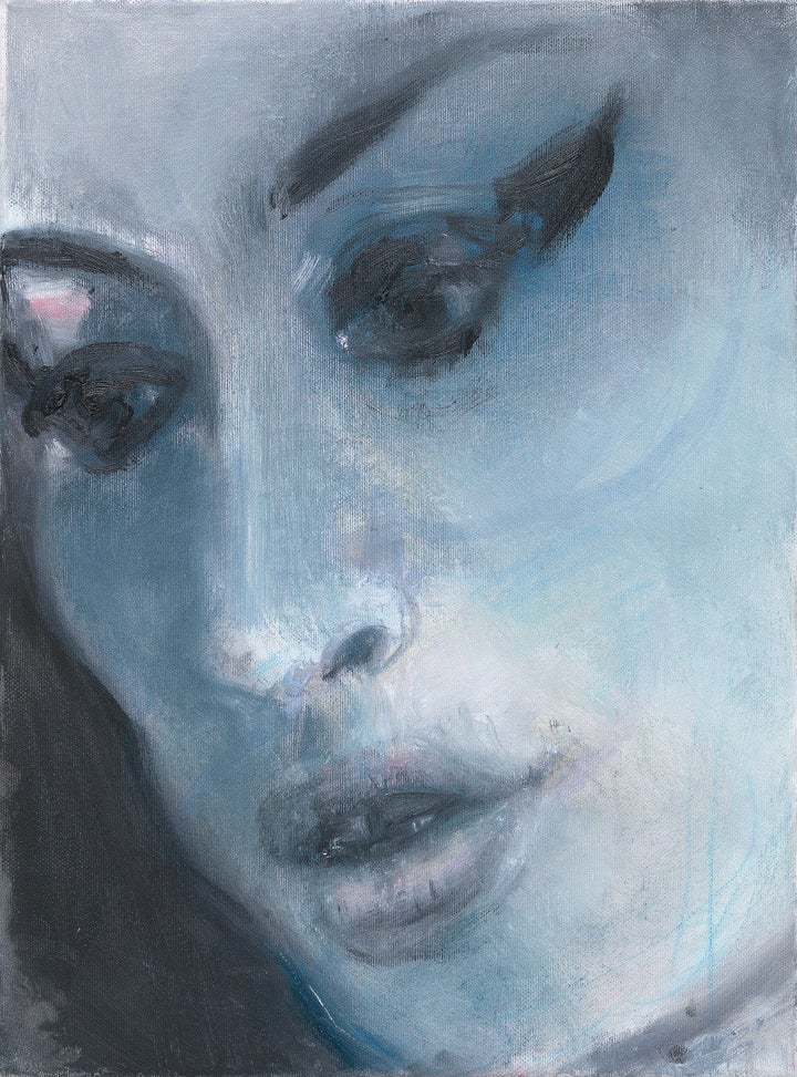 Marlene Dumas, Amy - Blue, 201. Photograph by Alex Delfanne