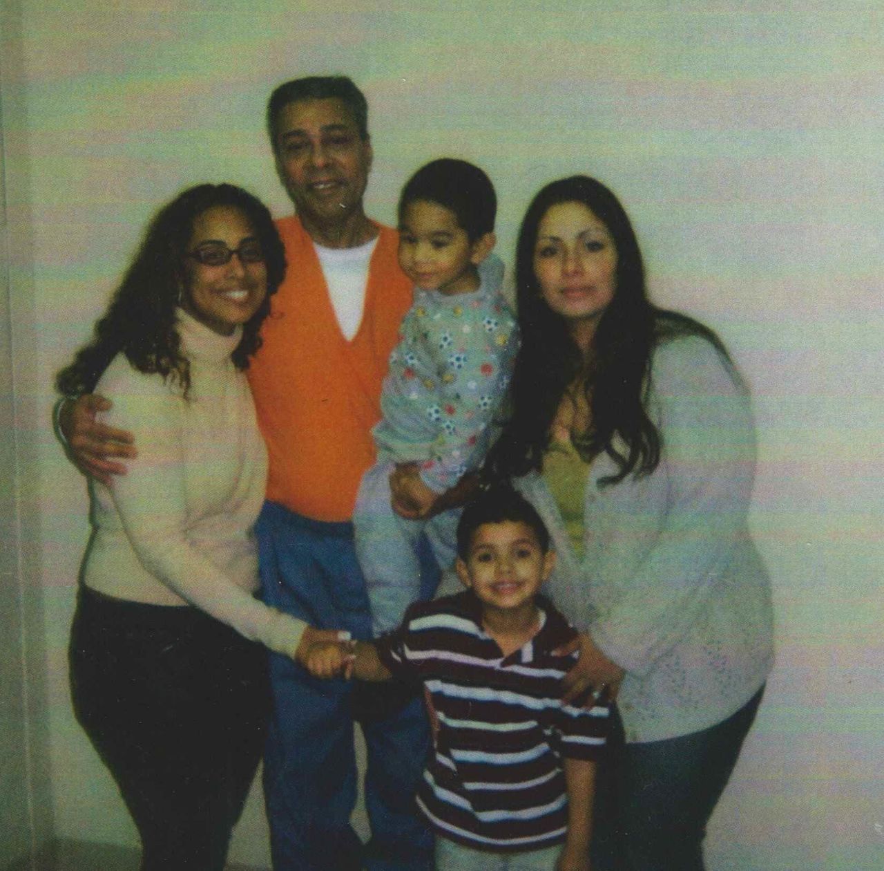 Angel Diaz with his family on the day of his execution. 
