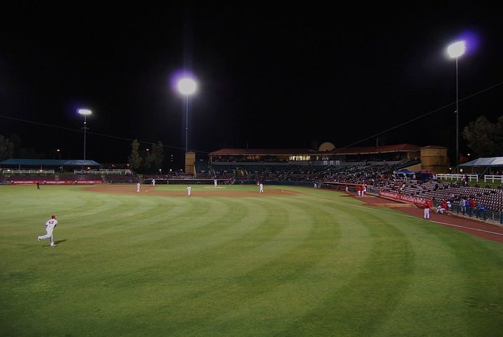 City officials organized a candlelight vigil on Thursday night at San Miguel Stadium in San Bernardino after Wednesday's shooting.