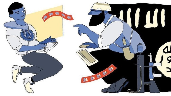 Artwork accompanying a Change.org petition calling for Facebook to do more against ISIS. More from the artist <a href="http://matthieumeron.com/" role="link" class=" js-entry-link cet-external-link" data-vars-item-name="here" data-vars-item-type="text" data-vars-unit-name="5661ec02e4b079b2818e8ca9" data-vars-unit-type="buzz_body" data-vars-target-content-id="http://matthieumeron.com/" data-vars-target-content-type="url" data-vars-type="web_external_link" data-vars-subunit-name="article_body" data-vars-subunit-type="component" data-vars-position-in-subunit="0">here</a>.