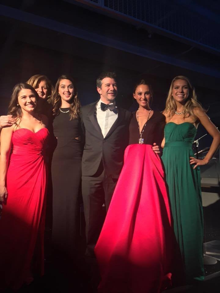 At Project HEAL's West Coast Gala, from L-R: grant recipient Amanda, Arianna Huffington, founder Liana Rosenman, Travis Kalanick, Gabi Holzwarth and founder Kristina Saffran.