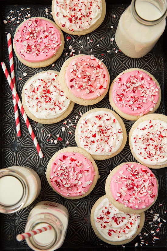 White Chocolate Dipped Peppermint Sugar Cookies - Cooking Classy