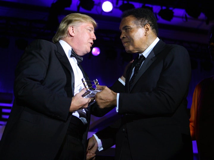 Donald Trump and Muhammad Ali at Ali's Celebrity Fight Night XIII in Phoenix in 2007.