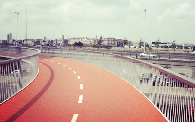 The "Cycle Snake" in Copenhagen, Denmark.