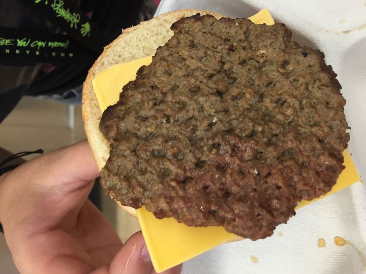 A burger patty served at Roosevelt.