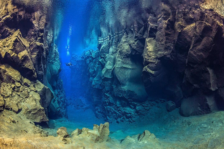 During his trip to Iceland, photographer Alex Mustard explored the floor of an underwater canyon.