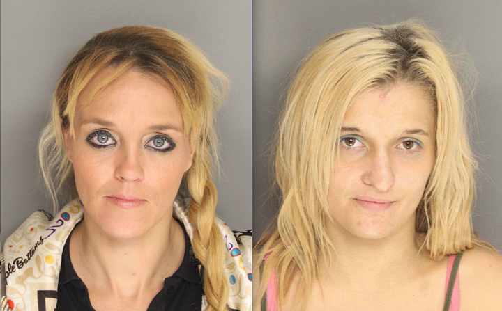 From left: Jessica Davis, 31, is accused of pretending to be her cellmate, Chanda Davis, 25, to secure her early release from