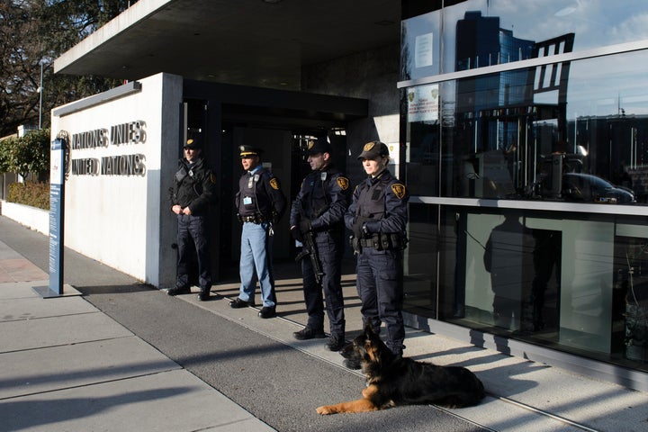 The Swiss city of Geneva raised its alert level and said it was looking for suspects who had possible links to terrorism. The city's security forces were not connecting the suspects to the Paris attacks.