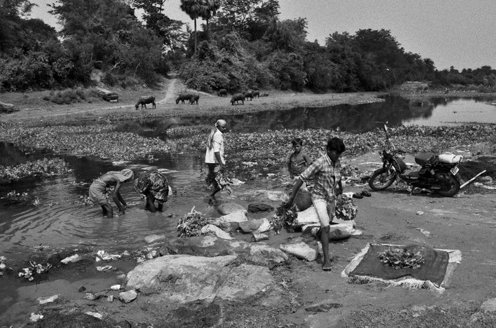 People wash vegetables in the river, which contains nuclear waste.