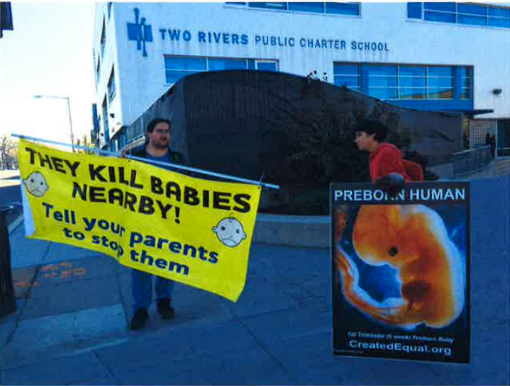 A photo included in the lawsuit filed by Two Rivers Public Charter School<i></i>