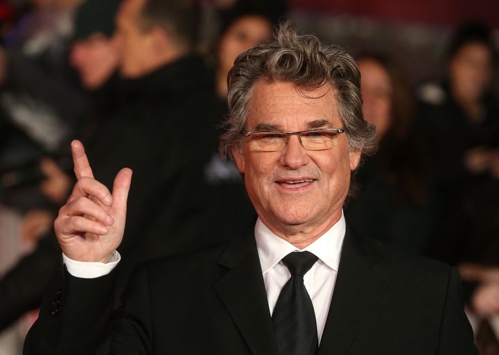 Kurt Russell, pictured at a London premiere of "The Hateful Eight," got into a tense conversation about gun control with a veteran Hollywood journalist.