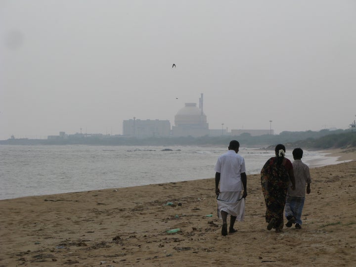 Strolling down the beach from Idinthakarai village towards the Kudankulam power station, Udayakumar discusses the villagers' concerns.