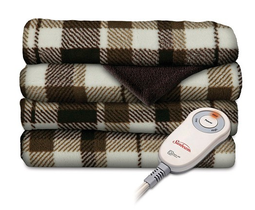 A heated blanket with a foot pocket so everything stays covered.